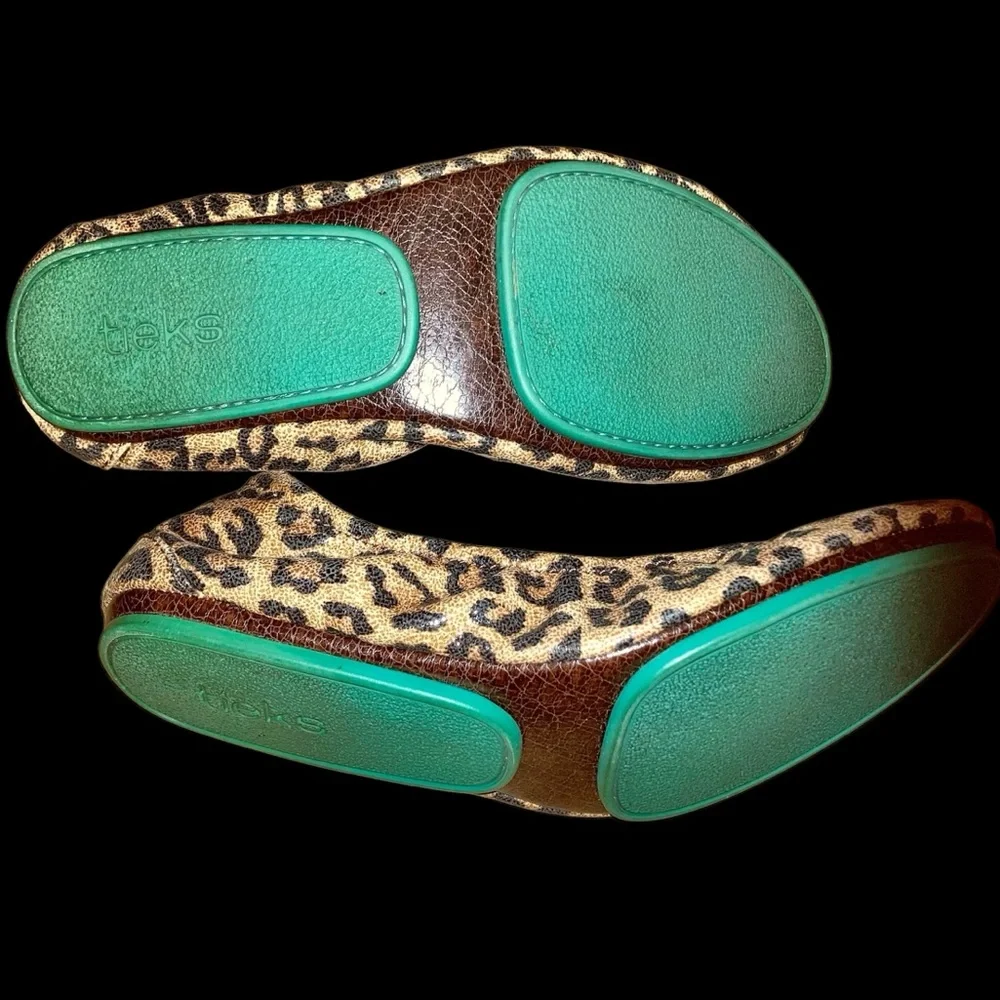 Tieks Leopard Print Leather Ballet Flats. Size 8. - Picture 9 of 9